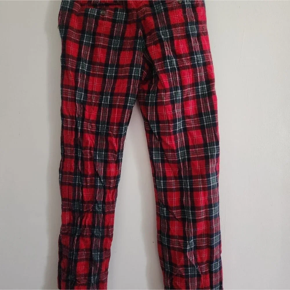 Janie and Jack Red Plaid Wool Dress Pants Holiday Tartan Size 8